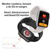 Smartwatch Dam  Kd07 Con Monitor Cardíaco, Tensión Y De O2 En Sangre. 5 Modos Deportivos. Llamadas Bluetooth. 3,8x0,8x4,4 Cm. Color: Rojo