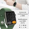 Smartwatch  Dam Kd07 Con Monitor Cardíaco, Tensión Y De O2 En Sangre. 5 Modos Deportivos. Llamadas Bluetooth. 3,8x0,8x4,4 Cm. Color: Verde Militar