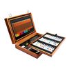 Set De Bellas Artes Dam Profesional 174 Piezas En Maletín De Madera Deluxe. Incluye Lápices, Tubos Pintura Acrílica,ceras ,rotuladores, Pinceles  Y Accesorios. 47x11,5x35 Cm. Color: Camuflaje Marrón