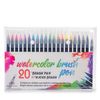 Set De  20+1  Rotuladores Dam Con Punta De Pincel Acuarelables Con Pincel Mezclador De Agua. Pinceles Premium  De Nylon Flexible Para Manga, Dibujos Y Caligrafía. 17,5x1,5x19,5 Cm. Color: Multicolor