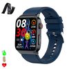 Smartwatch Dam E500 Con Detección De Glucosa En Sangre, Monitor De Tensión Y O2. Ecg Con Medición En Pecho. Pantalla De 1,8. 4,4x1,2x3,5 Cm. Color: Azul Oscuro