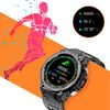 Smartwatch Dam  Q666k Con Batería De 600mah De Larga Duración. Monitor Cardiaco Y De Tensión, Sumergible. 5,5x1,8x5,4 Cm. Color: Camuflaje Verde