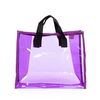 Bolso Shopper  Iria Quintana Zeme De Pvc Transparente. 34,5x14,5x27,5 Cm. Color: Morado