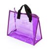 Bolso Shopper  Iria Quintana Zeme De Pvc Transparente. 34,5x14,5x27,5 Cm. Color: Morado