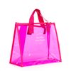 Bolso Shopper Iria Quintana Zeme  De Pvc Transparente. 34,5x14,5x27,5 Cm. Color: Fucsia