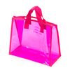 Bolso Shopper Iria Quintana Zeme  De Pvc Transparente. 34,5x14,5x27,5 Cm. Color: Fucsia