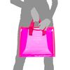 Bolso Shopper Iria Quintana Zeme  De Pvc Transparente. 34,5x14,5x27,5 Cm. Color: Fucsia