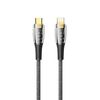 Cable Usb-c A Lightning  Dampd20w. Longitud: 0,25 Metros, Od 3,5mm. Con Luz Led. 25x0,5x0,5 Cm. Color: Negro