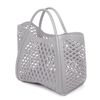 Libelulla Villamar Bolso Shopper Cesta. De Pvc Perforado Diseño Exclusivo 28x20x28 Cm. Color: Gris Claro