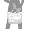 Bolso Shopper Libelulla Villamar Cesta. De Pvc Perforado Diseño Exclusivo 28x20x28 Cm. Color: Blanco