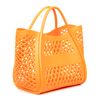 Bolso Shopper Libelulla Villamar Cesta. De Pvc Perforado Diseño Exclusivo 28x20x28 Cm. Color: Naranja