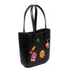 Libelulla Villapoma Bolso Shopper De Playa , De Goma Eva Con Asas Largas Y Charm Decorativos 34x10x28 Cm. Color: Negro