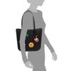 Bolso Shopper De Playa Libelulla Villapoma,  De Goma Eva Con Asas Largas Y Charm Decorativos 34x10x28 Cm. Color: Negro