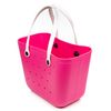 Bolso Shopper Libelulla Villaputzu Grande De Playa, De Goma Eva Con Asas Intercambiables A Juego. 47x24x33 Cm. Color: Rosa