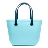 Bolso Shopper Libelulla Villaputzu Grande De Playa, De Goma Eva Con Asas Intercambiables A Juego. 47x24x33 Cm. Color: Azul Claro