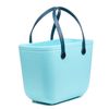 Bolso Shopper Libelulla Villaputzu Grande De Playa, De Goma Eva Con Asas Intercambiables A Juego. 47x24x33 Cm. Color: Azul Claro