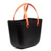 Bolso Shopper Libelulla Villaputzu Grande De Playa, De Goma Eva Con Asas Intercambiables A Juego. 47x24x33 Cm. Color: Negro