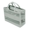 Bolso Shopper Libelulla Villalago Cesta Silicona Rígido. 27x11,5x20 Cm. Color: Gris