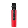 Micrófono Karaoke Damcon  Altavoz Incorporado, Bluetooth 5.0. Batería De 2000mah. Tipo Condensador. 25x5x5 Cm. Color: Rojo