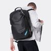 Mochila  Dam Expandible 30l/45l Multi Compartimento Con Capa Impermeable. Toma Exterior Usb. Laptop 17" + Tablet 9,7". 52x26x33 Cm. Color: Negro