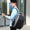 Mochila Dam Porta Laptop 15,6". Capa Impermeable Alta Resistencia, Adaptable A Trolley. Bloqueo De Cremalleras. Toma Usb Externa. 30x17x46 Cm. Color: Gris