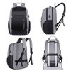 Mochila Dam Porta Laptop 15,6". Capa Impermeable Alta Resistencia, Adaptable A Trolley. Bloqueo De Cremalleras. Toma Usb Externa. 30x17x46 Cm. Color: Gris