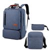 Conjunto Mochila Multi Compartimento Dam, Porta Laptop 15,6" + Bandolera + Neceser. 29x14x41 Cm. Color: Azul