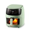 Freidora De Aire Dam Electronics, 8l, 1400w, Con Ventana, Panel Táctil, 8 Programas De Cocinado, Modos Manuales, Rejilla Antiadherente. 28x26x32 Cm. Color: Verde Claro