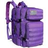 Mochila Táctica Militar Dam De 45 Litros Con Sistema Molle De Gran Capacidad E Impermeable. Perfecta Para Emergencias, Días De Caza, Senderismo Y Acampadas. 33x29x45 Cm. Color: Morado