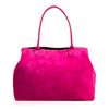 Bolso Shopper Firenze Artegiani Annagrazia Mujer.piel Auténtica Gamuza   Fabricado En Italia 40x20x30 Cm. Color: Fucsia