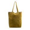 Bolso Shopper Firenze Artegiani Sefora Mujer.piel Auténtica Gamuza   Fabricado En Italia 29x14x35 Cm. Color: Verde Oliva