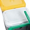 Papelera Reciclaje Con 3 Compartimentos De Plástico 75l Multicolor