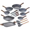 Pack 7 Sartenes, Plancha/asador, Cuchillos Y Utensilios Cocina San Ignacio Daimiel