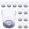 Set Cristalería 12 Piezas De Vasos De Vidrio, Decorados, 33 Cl.