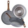 Set 3 Sartenes Aluminio San Ignacio Ø22 Ø26 Y Ø28 + Utensilios Cocina