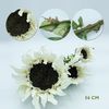 Pack De 6 Ramos De Girasol 3 Flores Wellhome 56cm Blanco