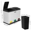 Cubo De Reciclaje 3 Compartimentos Wellhome 45l