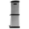 Cubo Reciclaje Eco. 3 Compartimentos Acero Inox./plástico 32l Wellhome