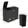 Cubo De Reciclaje Con 3 Compartimentoswellhome 45 L En Total