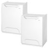 2 Papeleras De Reciclaje Polipropileno Wellhome Eco-logico 40l Blanco