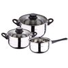 5 Baterias Cocina San Ignacio Ac. Inox. Set10 Tupper Vidrio Verde