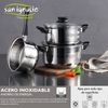 Set Cocina 5 Piezas San Ignacio&aio + 3 Cuchillos + Barramag. Inducc.