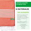 Set 2 Toallas Benetton Hamman 80x165cm 170gsm 100%algodon Rojo Casa Benetton