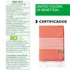 Set 2 Toallas Benetton Hamman 80x165cm 170gsm 100%algodon Rojo Casa Benetton