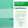 Set 2 Toallas Benetton Hamman 80x165cm 170gsm 100%algodon Verde Casa Benetton