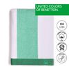 Set 2 Toalla De Playa 90x160cm 450gsm Terry 100%algodon Verde Casa Benetton