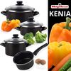 Set Cocina Magefesa: 10 Pzs, Cacerolas Y Sartenes Acero Vitrificado, Ø16, Ø20, Ø24cm.