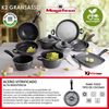 Set Cocina Magefesa: 10 Pzs, Cacerolas Y Sartenes Acero Vitrificado, Ø16, Ø20, Ø24cm.