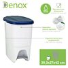 Pack 3 Cubos De Reciclaje De Plástico Denox Pedalbin Ecológico 25l C/u