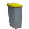 2 Cubos De Reciclaje Plástico Denox Con Ruedas Verde/amarillo